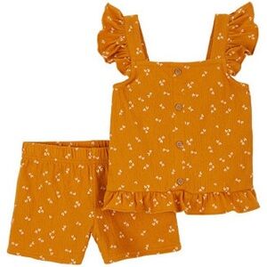 Carter’s Toddler Girls Floral Crinkle Jersey Tank Top and Shorts- 18 months